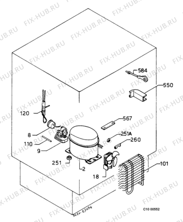 Взрыв-схема холодильника Electrolux ER1524U - Схема узла Functional parts